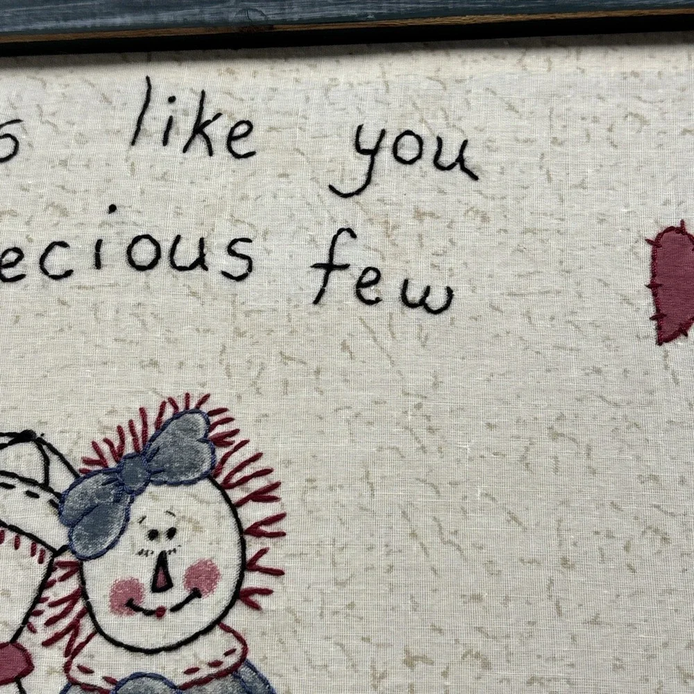 Raggedy Ann And Andy Framed Needle Point Friends Like You‎ Are Precious 16